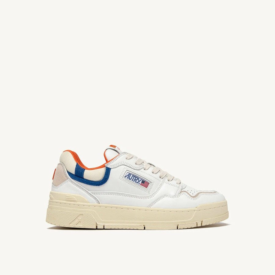 Mode Homme AUTRY Baskets | Autry - Baskets Clc Low - Blanc & Orange