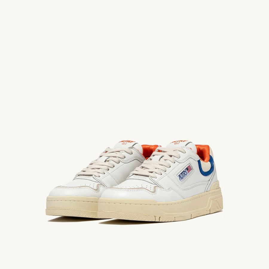 Mode Homme AUTRY Baskets | Autry - Baskets Clc Low - Blanc & Orange