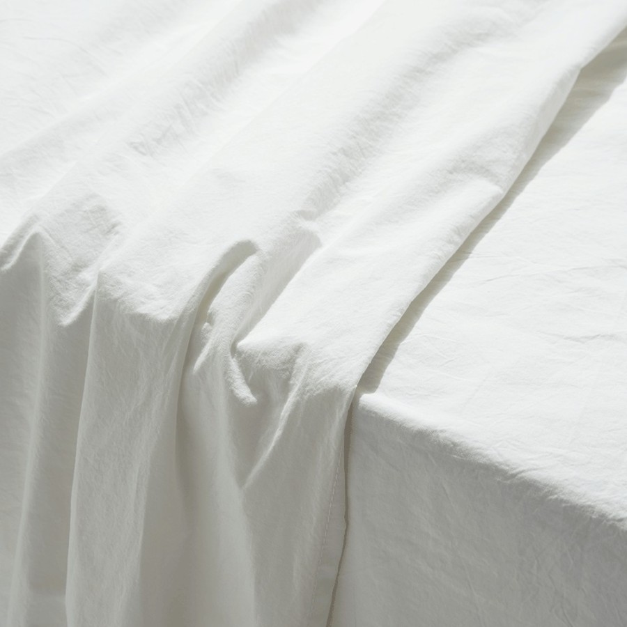 Linge De Maison 1700 COTEX Draps Plats | Drap Plat En Coton Percale - Blanc Craie