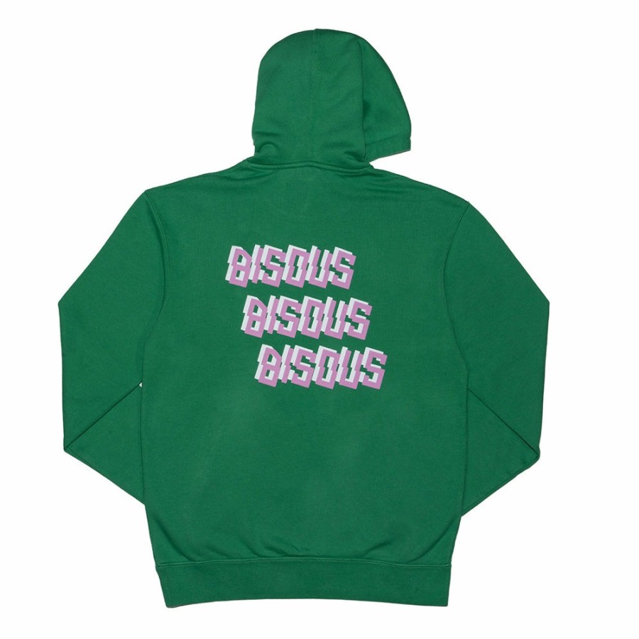 Mode Homme Bisous Skateboard Sweats | Bisous Skateboard - Sweatshirt Bisous X3 - Vert