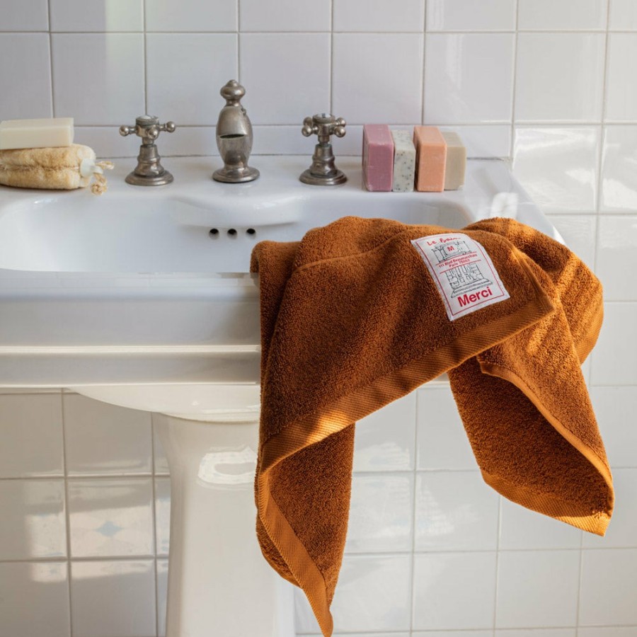 Linge De Maison 2100 GAZEX Serviettes De Bain En Eponge | Serviette De Bain En Eponge - Brique De Sienne