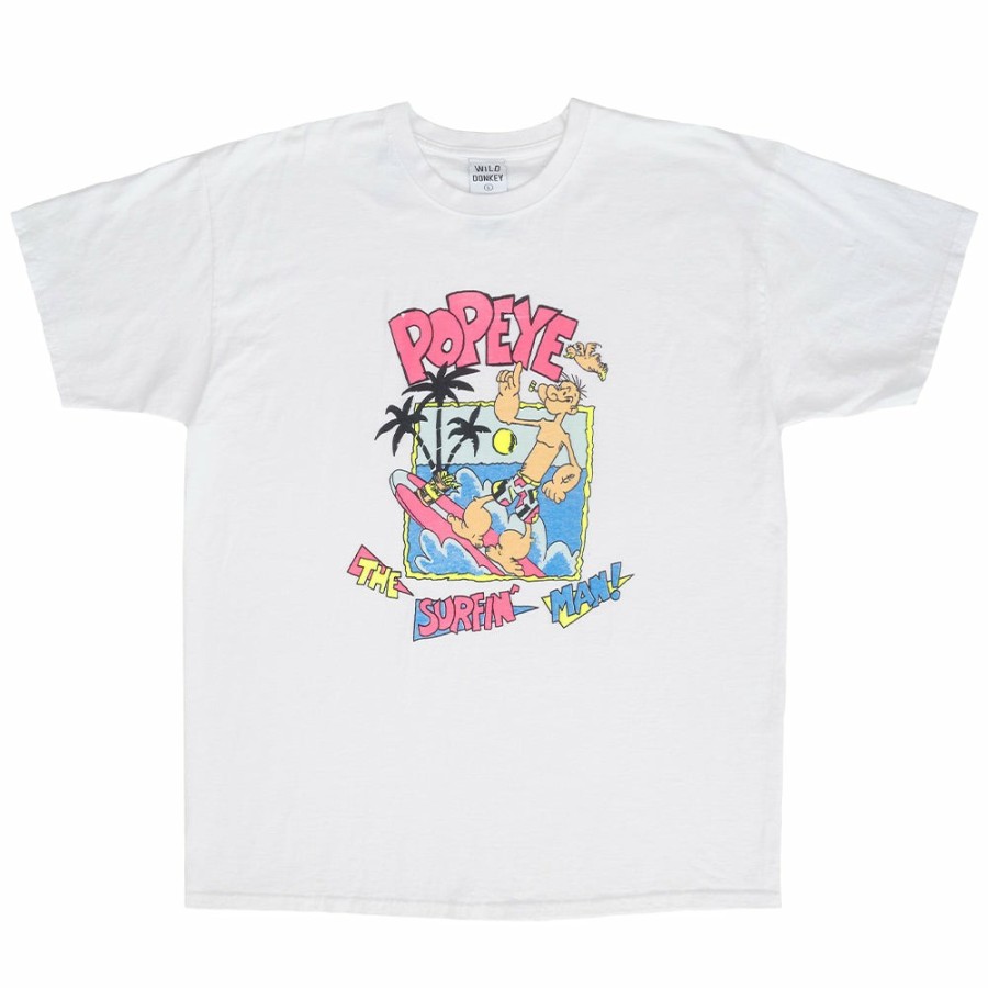 Mode Homme Wild DonOnline T-Shirts | Wild Donkey - T Shirt Popeye - Blanc