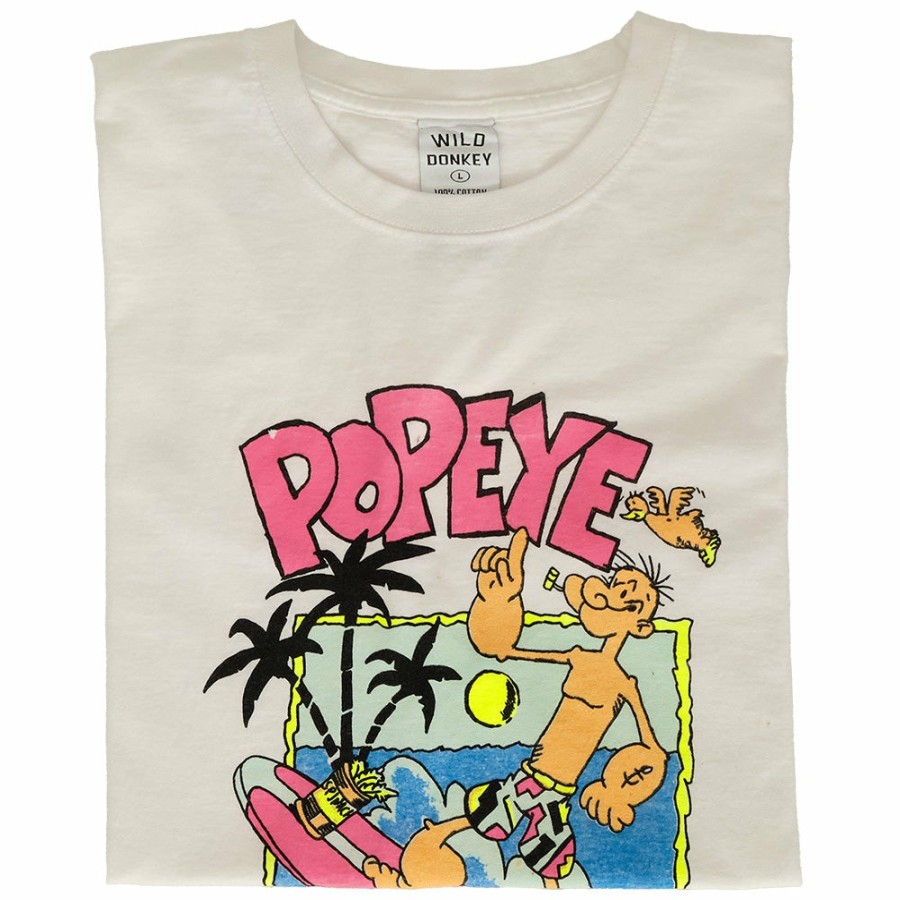 Mode Homme Wild DonOnline T-Shirts | Wild Donkey - T Shirt Popeye - Blanc