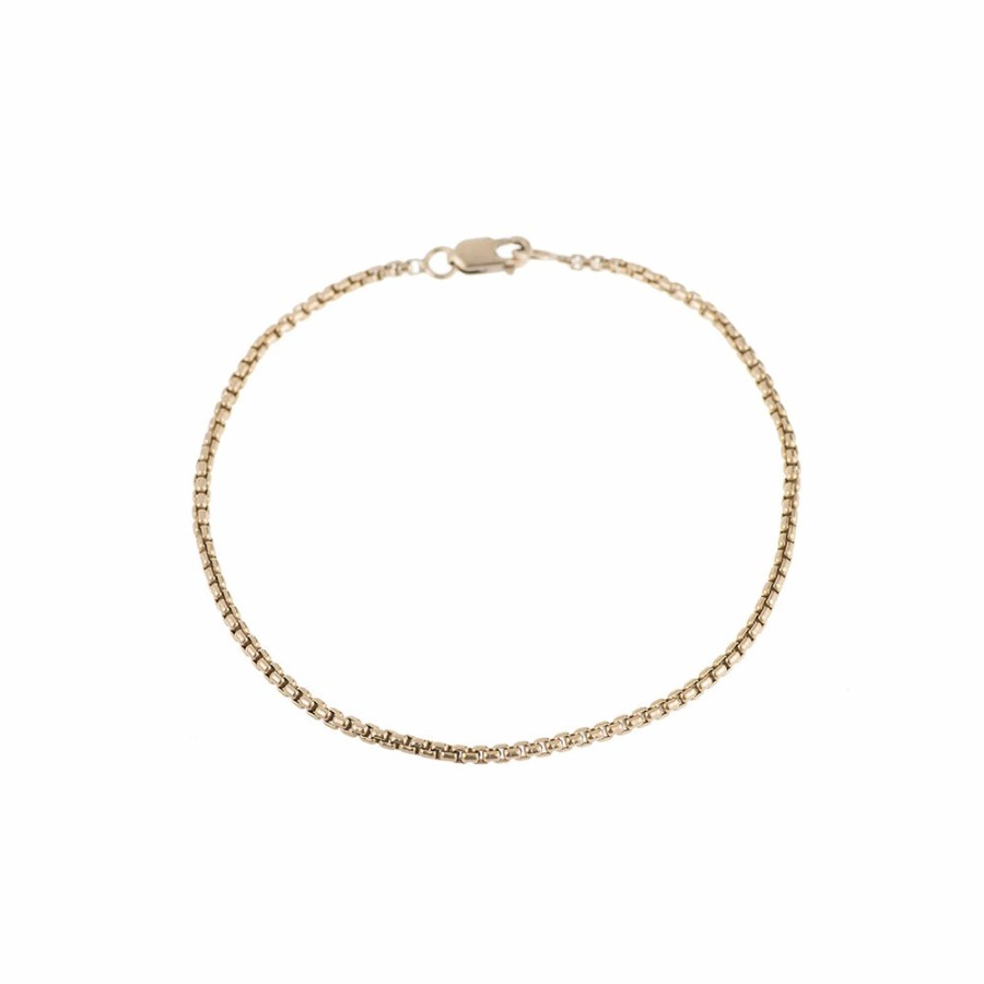 Mode Femme MARA SCALISE Bracelets | Mara Scalise - Bracelet Thin Box Chain - Gold