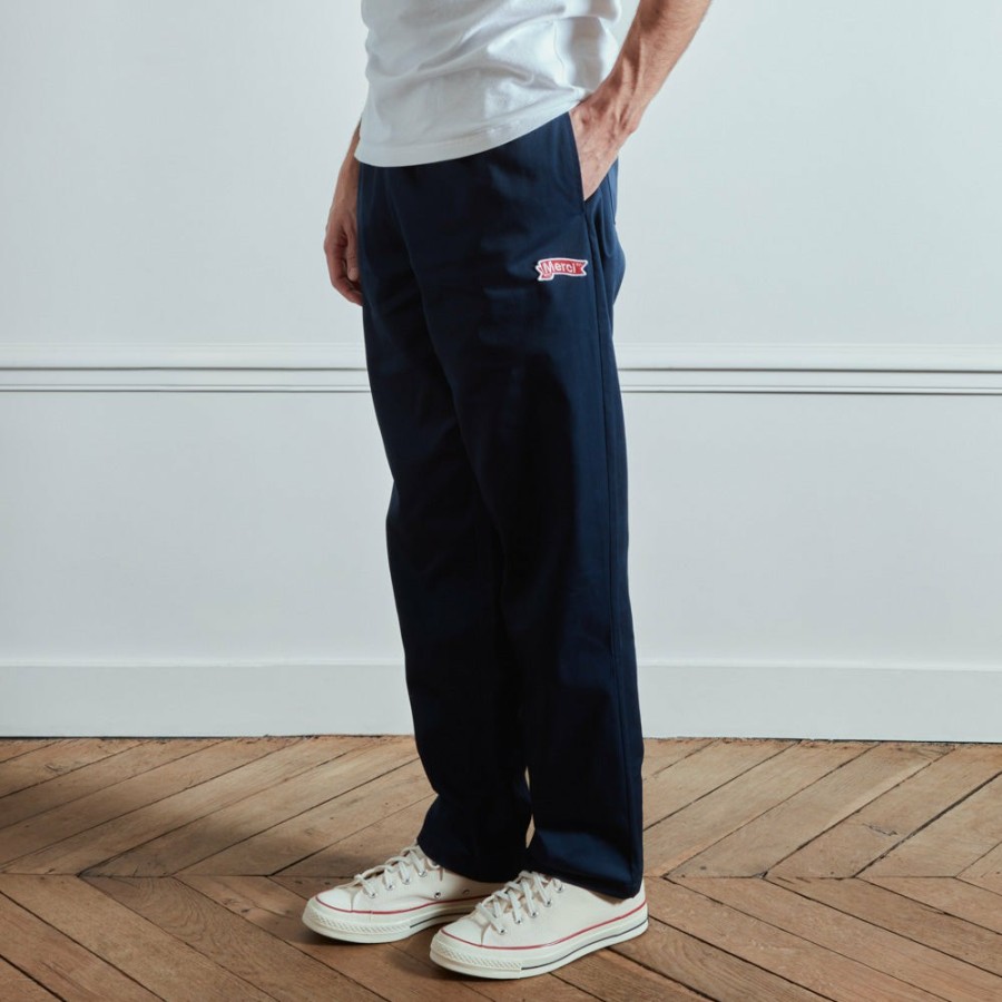 Mode Homme Cookman Pantalons | Merci X Cookman - Pantalon Solid - Bleu