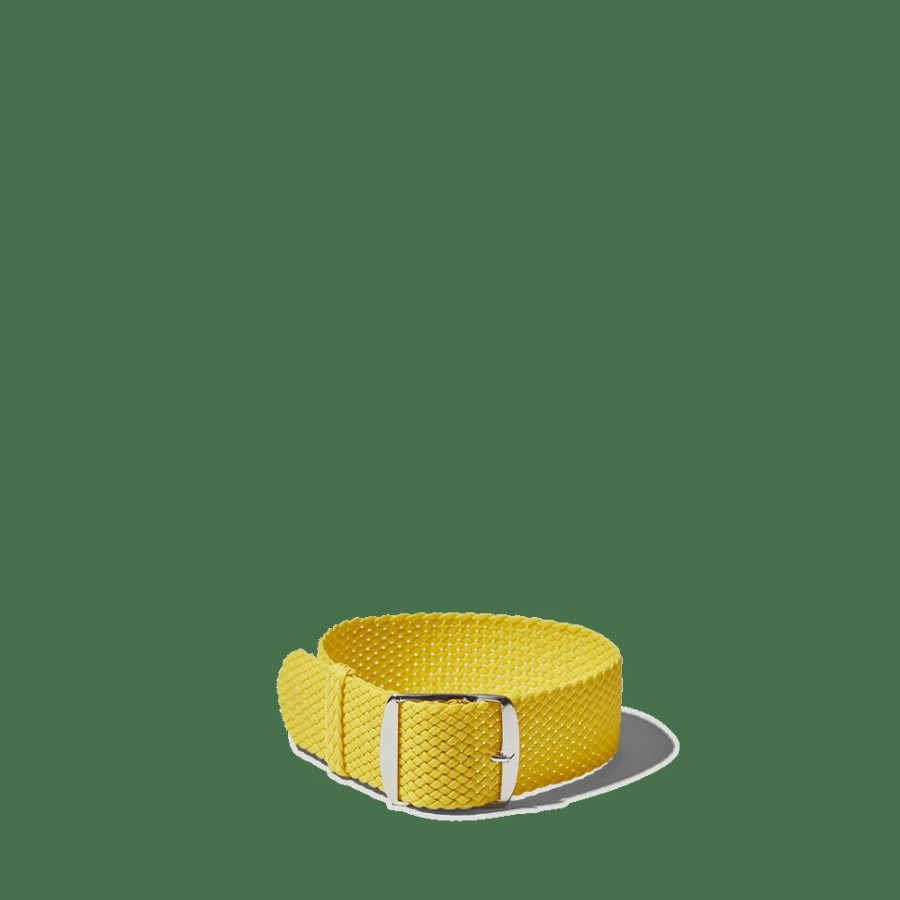 Montre Merci MERCI | Bracelet De Montre En Perlon Tresse - Jaune