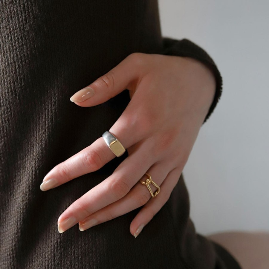 Mode Femme TEN Bagues | Ten - Bague Lado - Dore