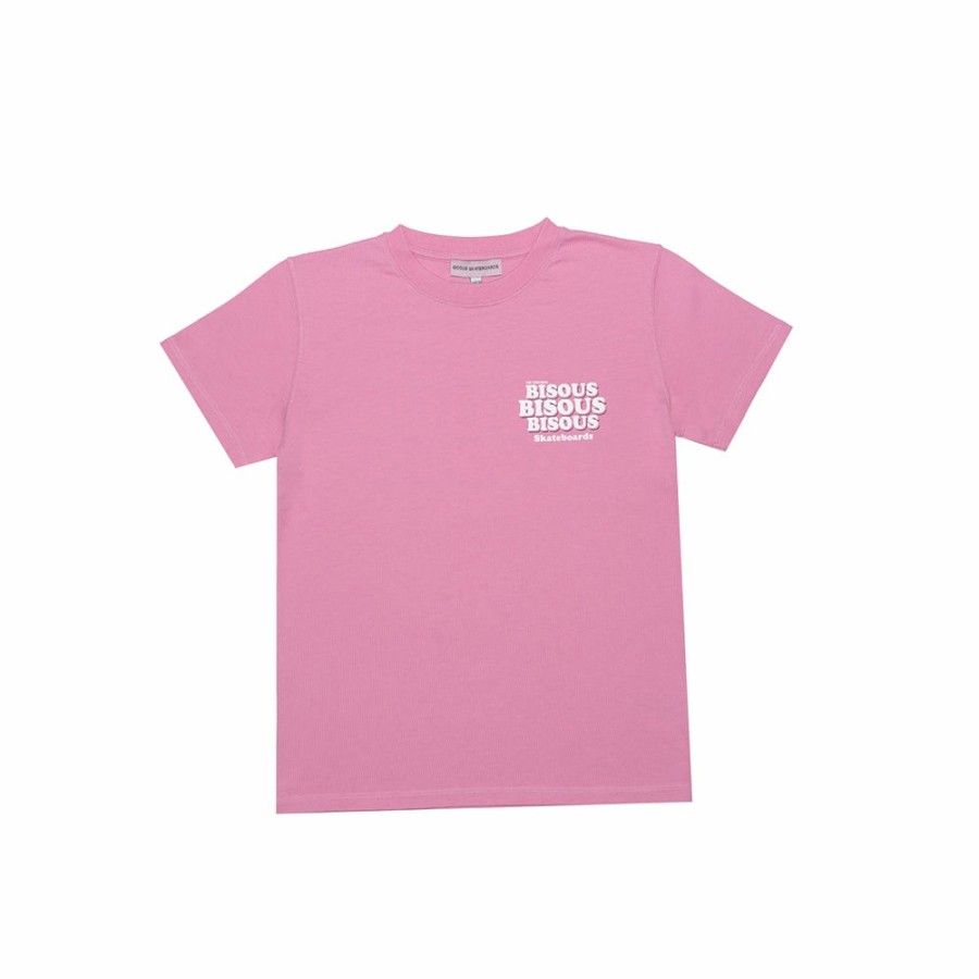 Enfant Bisous Skateboard T-Shirts | Bisous Skateboard - T-Shirt Ss Grease Kids - Rose