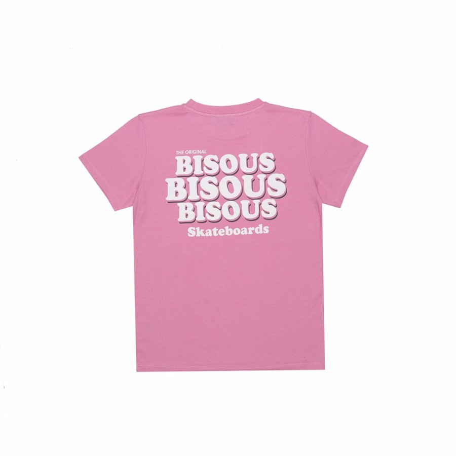 Enfant Bisous Skateboard T-Shirts | Bisous Skateboard - T-Shirt Ss Grease Kids - Rose