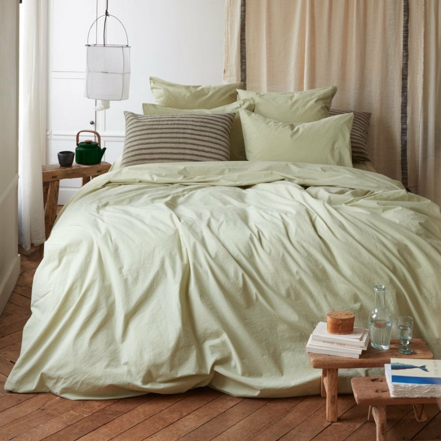 Linge De Maison 1700 COTEX Housses De Couette | Housse De Couette En Coton Percale - Vert Sauge