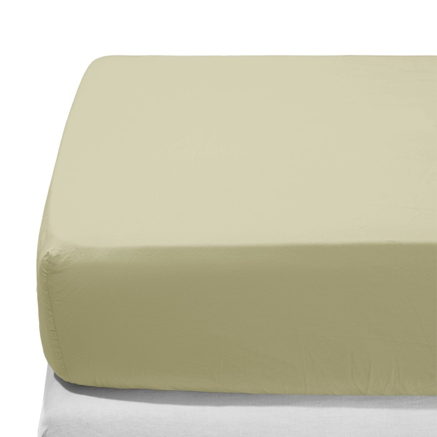 Linge De Maison 1700 COTEX Draps Housse | Drap-Housse En Coton Percale - Vert Sauge