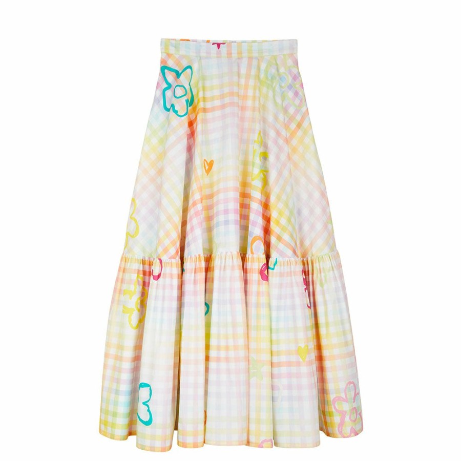 Mode Femme Mira Mikati Jupes | Mira Mikati - Jupe A Carreaux - Blanc