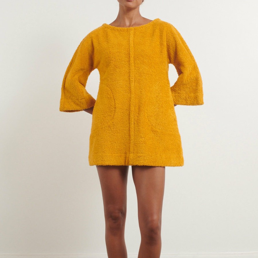 Mode Femme Simone Fan Robes | Simone Fan - Robe The Mini Dress - Jaune