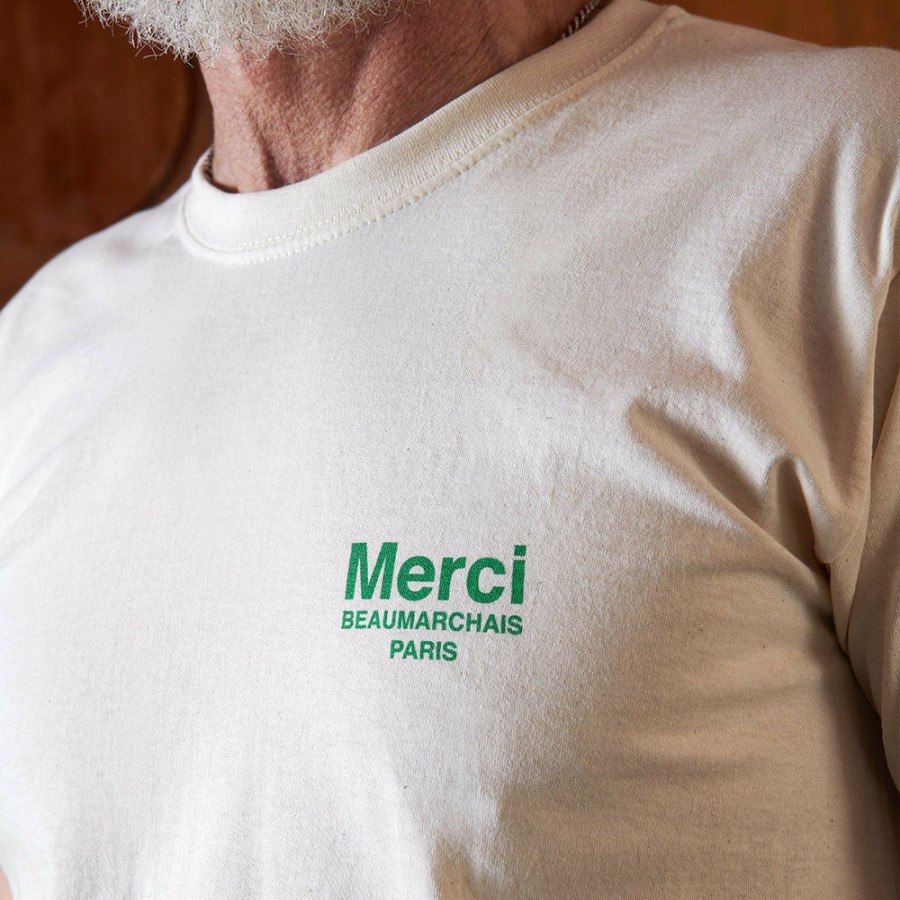 Mode Homme MERCI T-Shirts | Merci - T-Shirt Merci 111 - Logo Vert