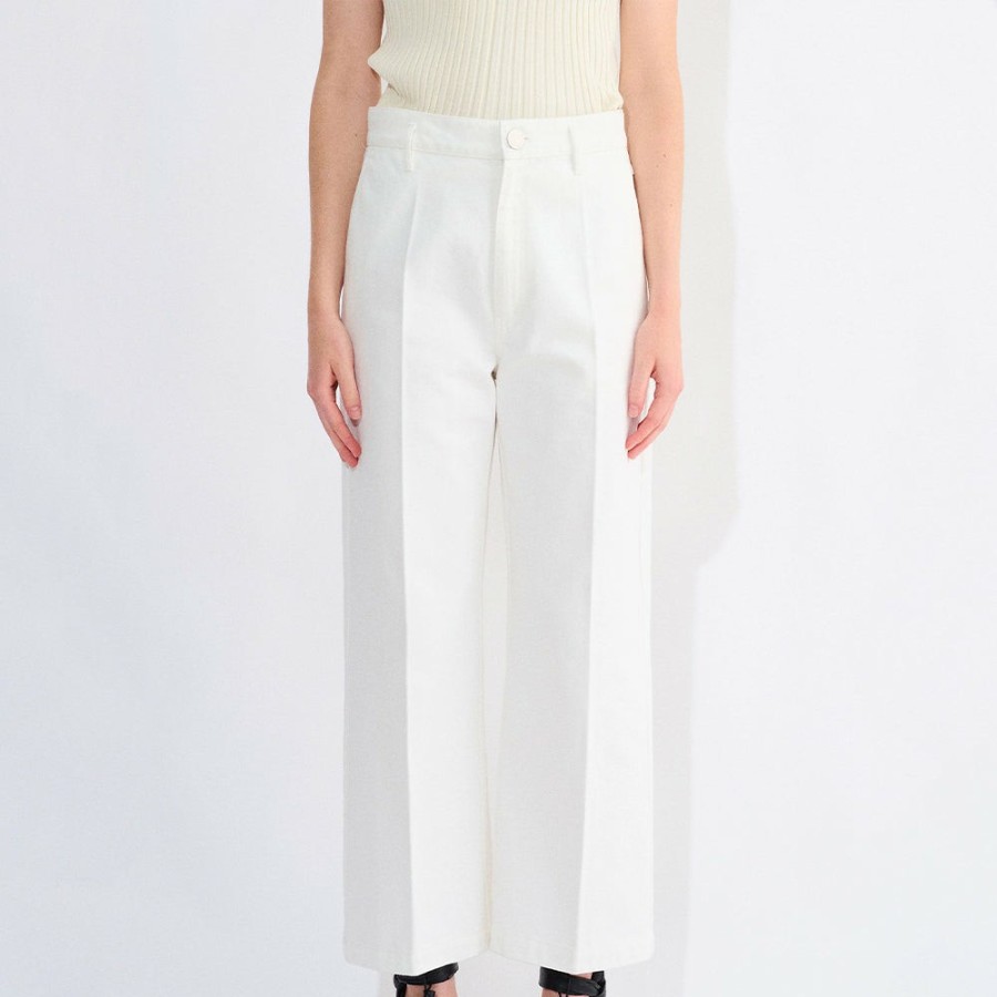 Mode Femme CHRISTIAN WIGNANT Pantalons | Christian Wijnants - Pantalon Pelanac - Blanc