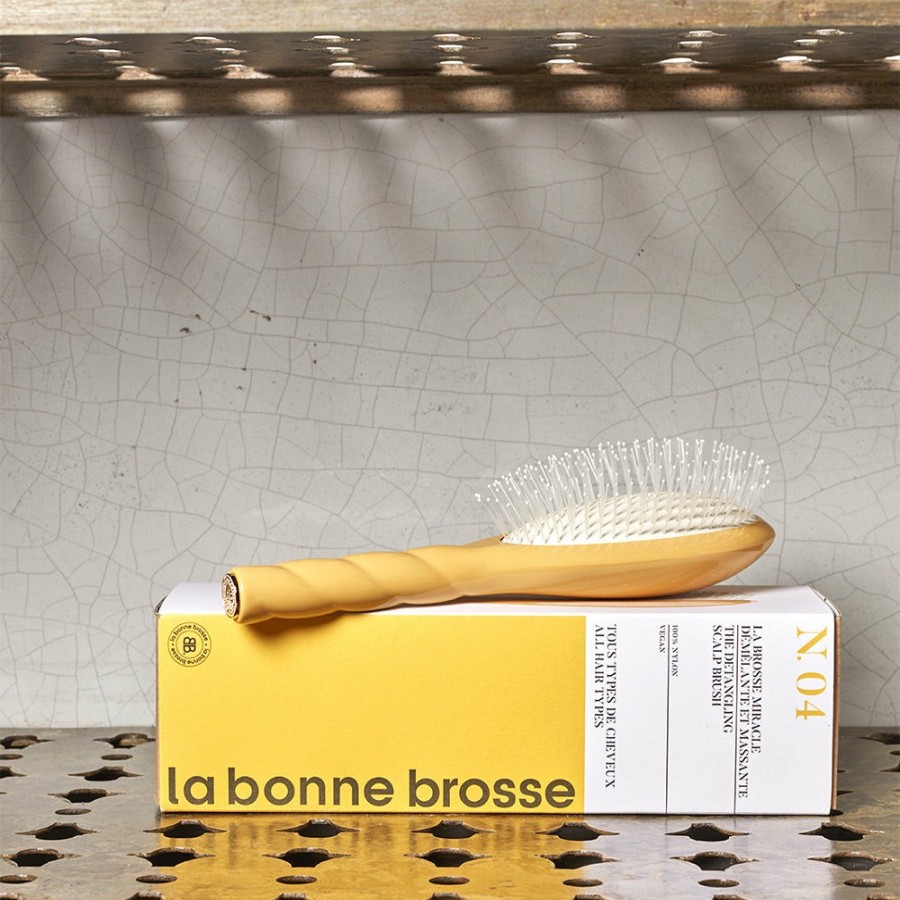 Beaute 1664 LA BONNE BROSSE Accessoires De Beaute | Brosse A Cheveux N.04 La Miracle - Demelante & Massante - Jaune