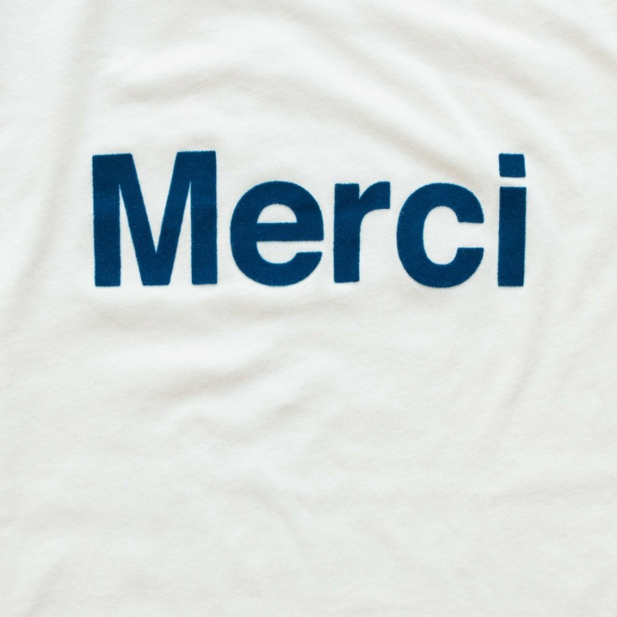 Mode Femme MERCI T-Shirts | Merci - T-Shirt Logo Merci - Ecru