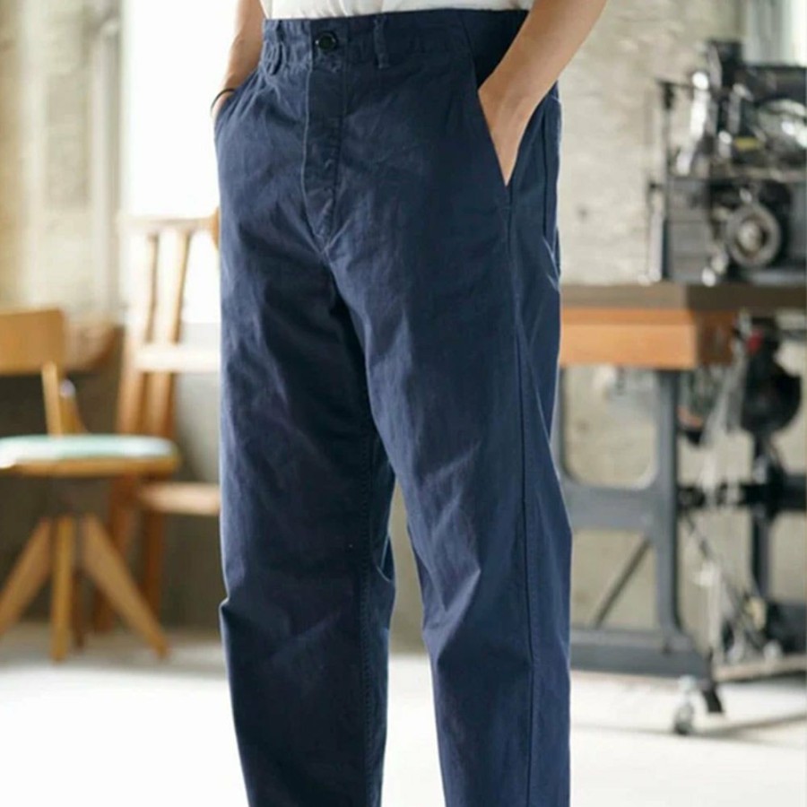 Mode Homme ORSLOW Pantalons | Orslow - Pantalon French Work - Bleu Marine