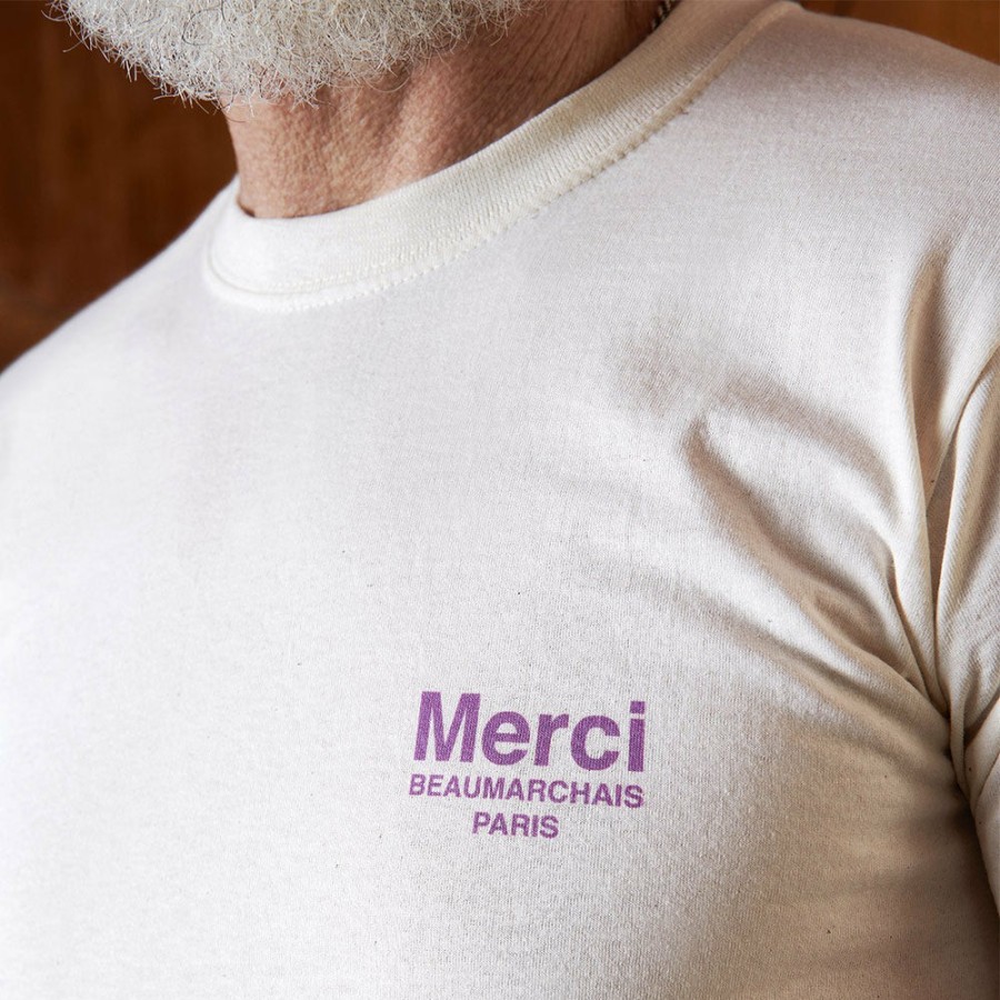 Mode Homme MERCI T-Shirts | Merci - T-Shirt Merci 111 - Logo Violet