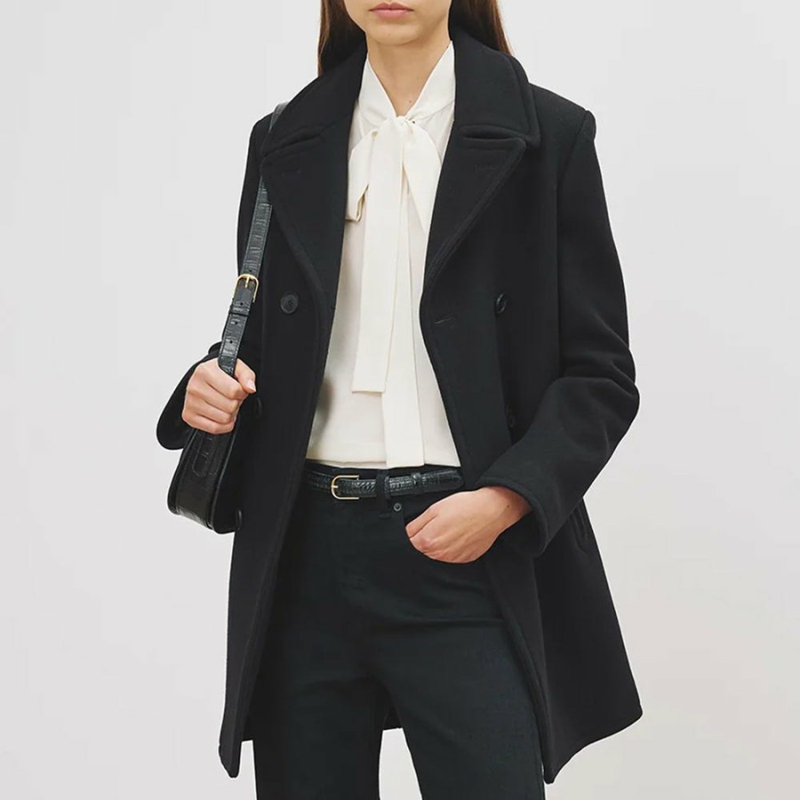 Mode Femme Nili Lotan Manteaux | Nili Lotan - Manteau Peacoat - Noir