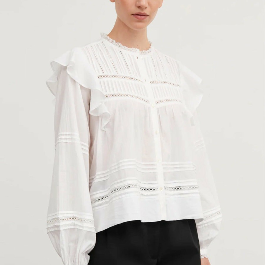 Mode Femme Skall Studio Chemises | Skall Studio - Blouse Courtesy - Blanc