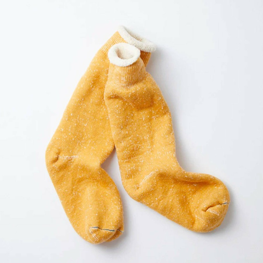 Mode Femme Rototo Chaussettes | Rototo - Chaussettes Double Face - Jaune