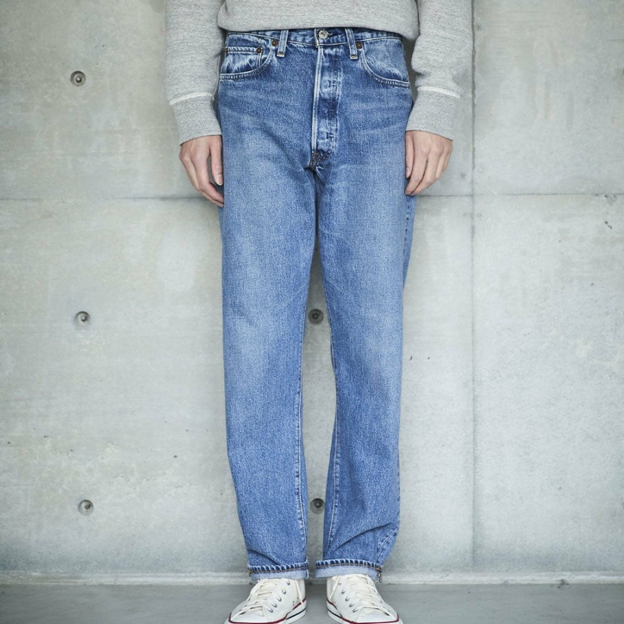 Mode Homme OrSlow Jeans | Orslow - Jeans Use 105 1990'S - Bleu Delave