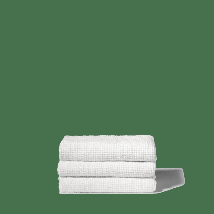 Linge De Maison 200 LINTEX Serviettes De Bain En Lin | Serviette De Bain En Lin - Waffle - Blanc Optique