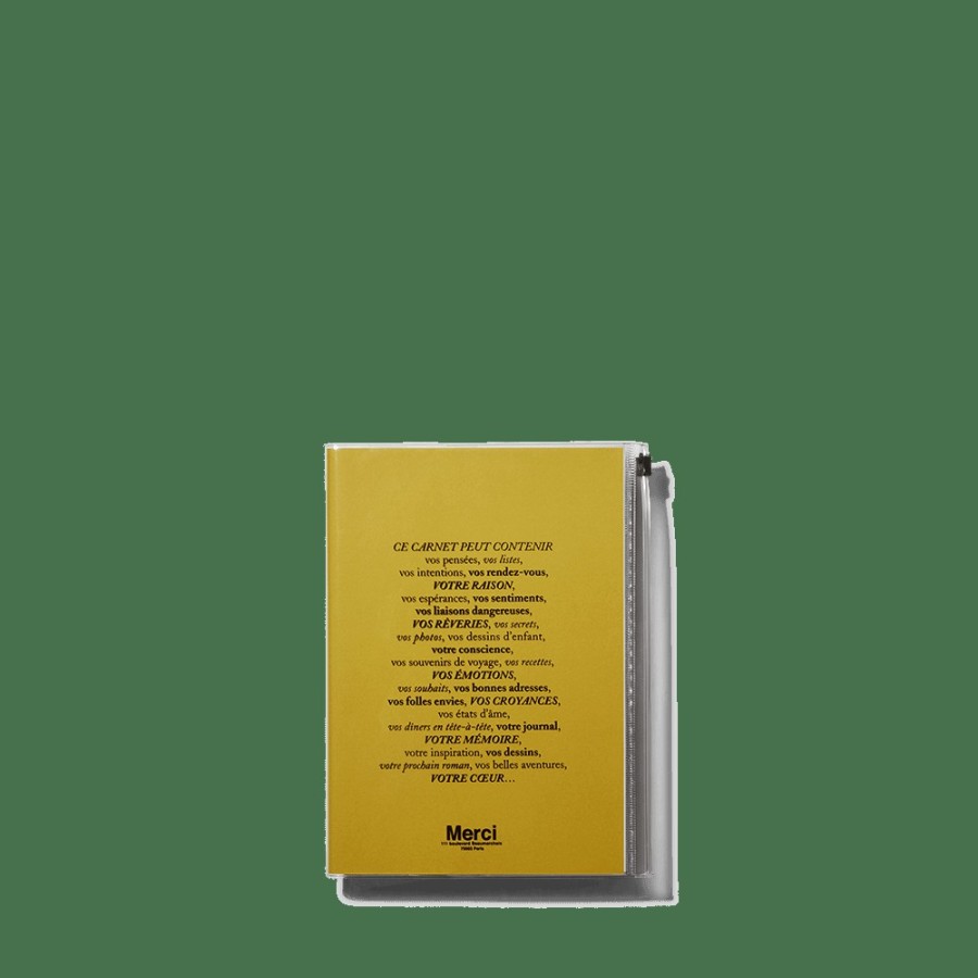 Deco & Lifestyle 960 MARKS KAMOI Ecriture | Carnet Merci - Jaune