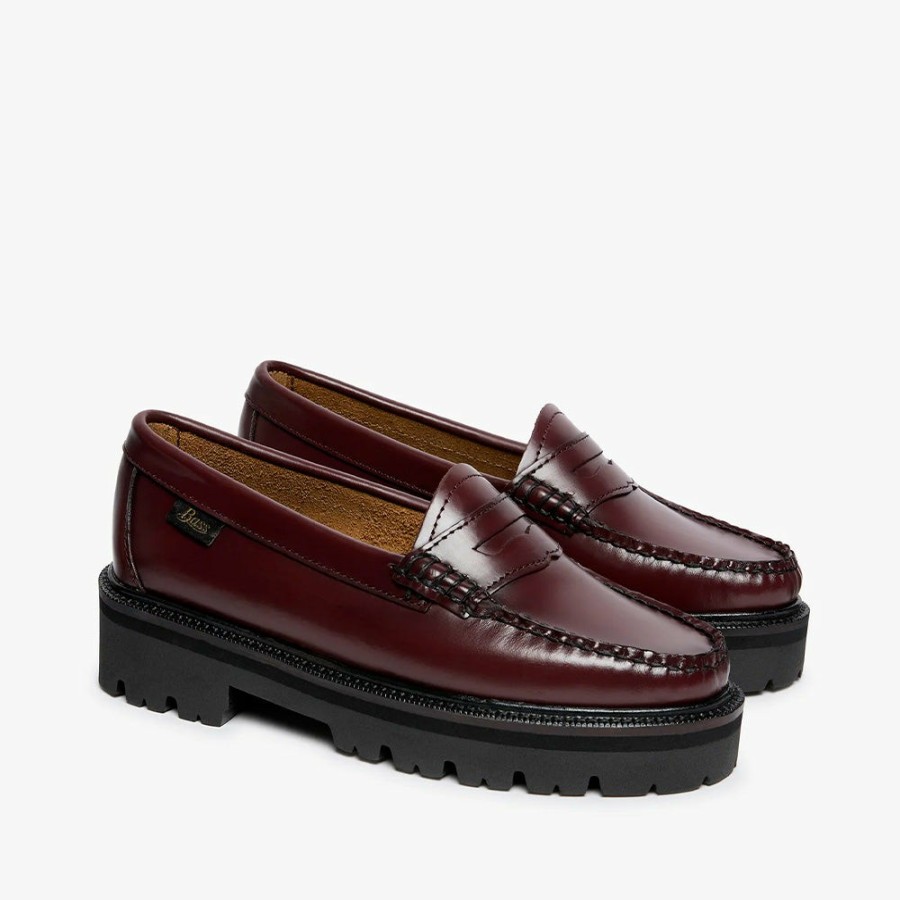 Mode Femme GH Bass Mocassins | Gh Bass - Mocassins Weejuns Superlug Penny - Bordeaux