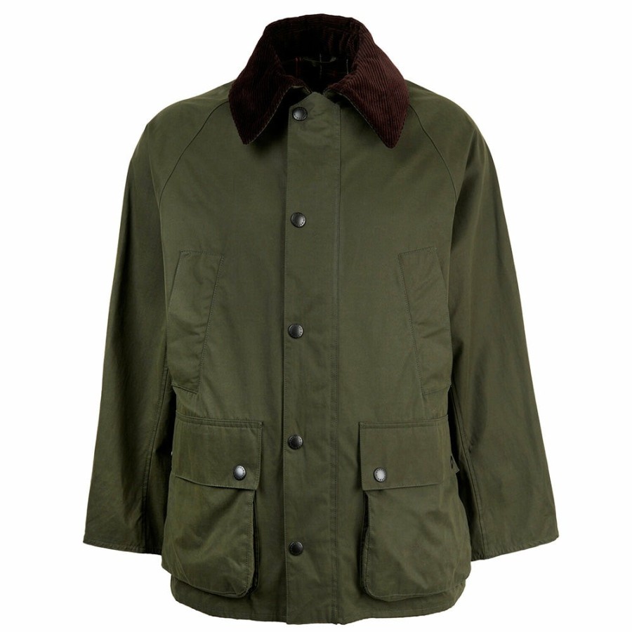 Mode Homme Barbour Vestes | Barbour - Veste Os Pleached Bedale Casual - Sauge