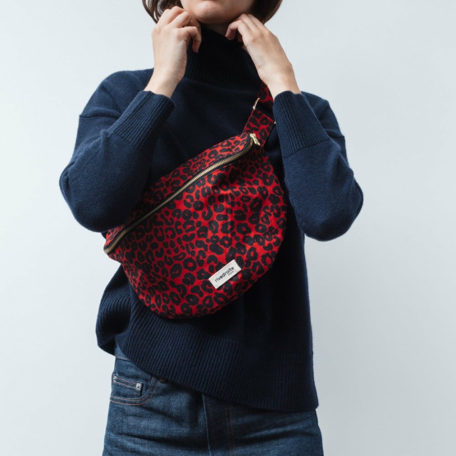 Mode Femme 2982 FOREVER KIDS Sacs Banane | Rivedroite - Sac Banane Custine - Leopard Rouge