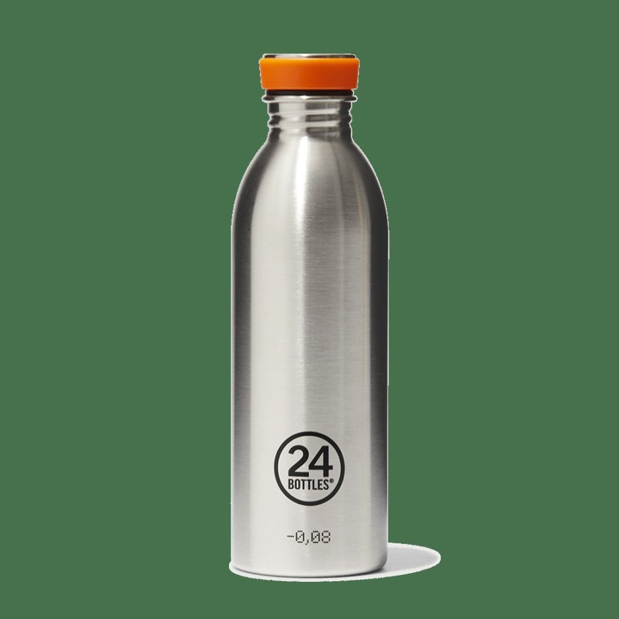 Deco & Lifestyle 1561 24 BOTTLES Gourdes | Gourde En Inox 500 Ml - Urban Acier - 24Bottles