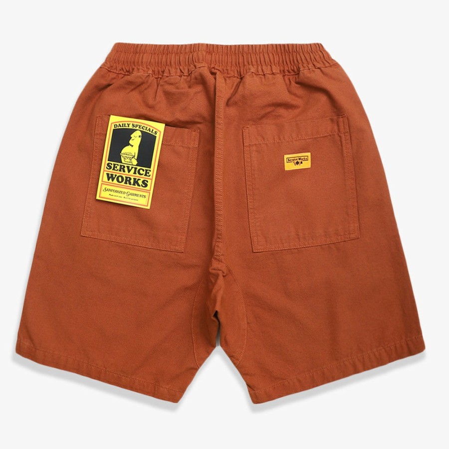 Mode Homme Service Works Shorts | Service Works - Short Chef Canvas - Rouge