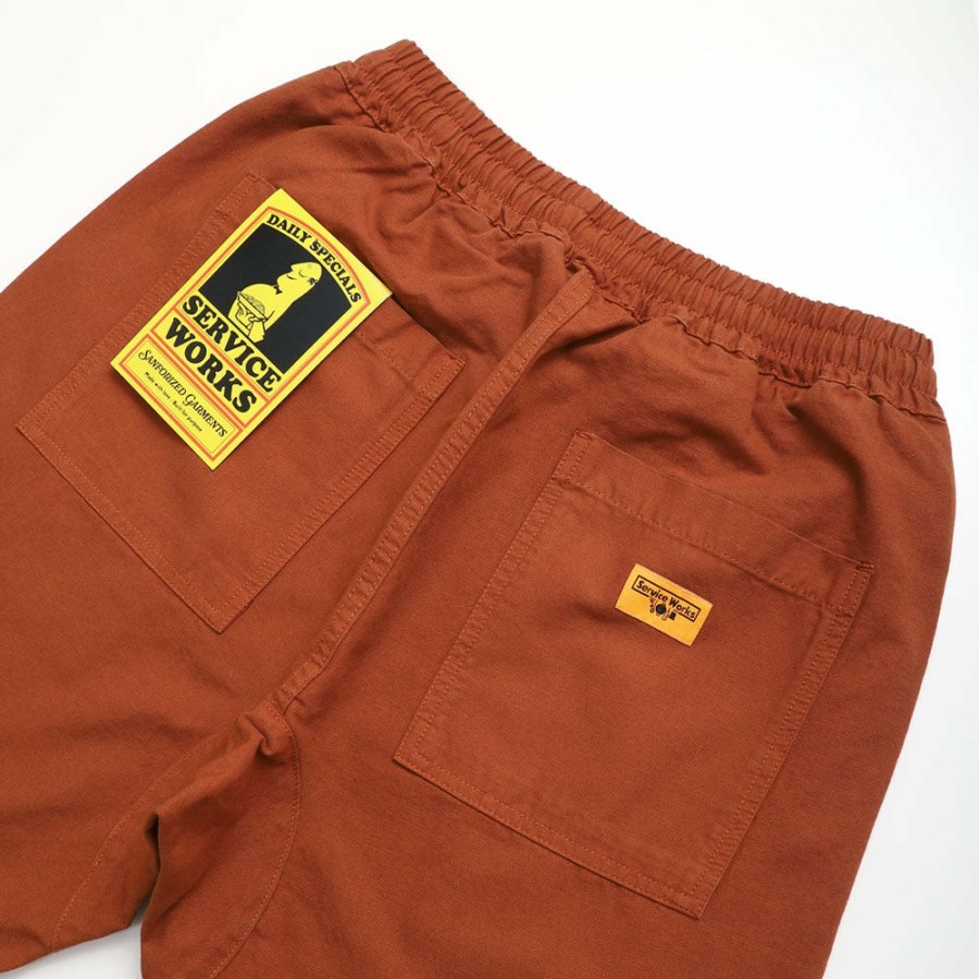 Mode Homme Service Works Shorts | Service Works - Short Chef Canvas - Rouge