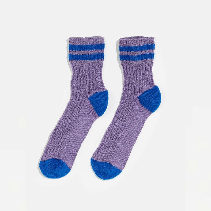 Mode Femme Bellerose Chaussettes | Bellerose - Chaussettes Funt - Violet