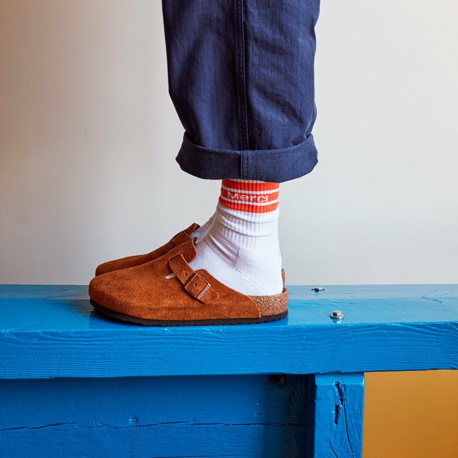 Mode Femme MERCI Chaussettes | Merci - Chaussettes En Coton - Orange Tomate