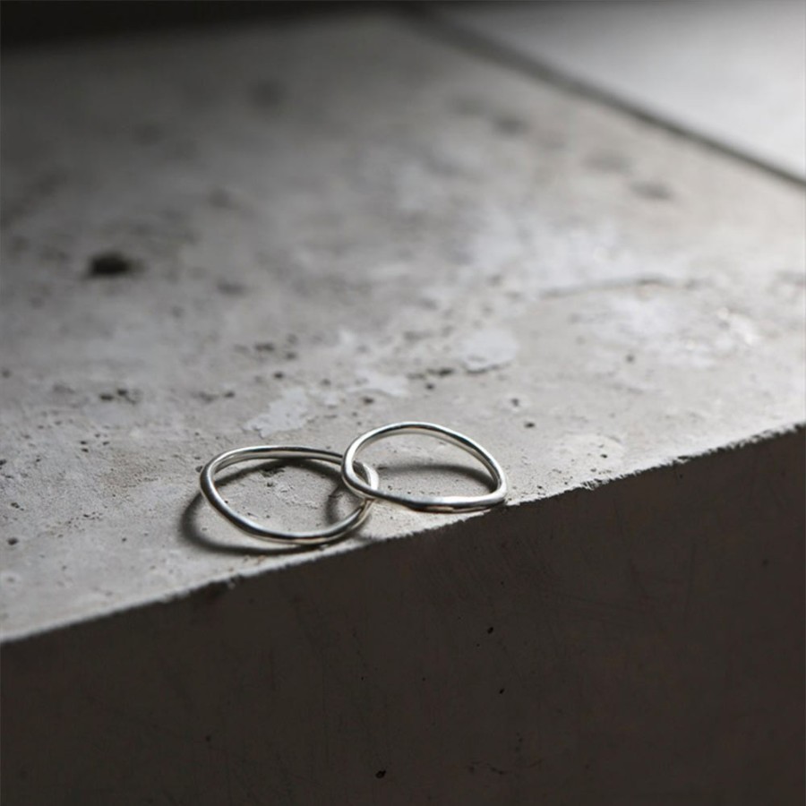 Mode Femme TEN Bagues | Ten - Bague Wave - Argent