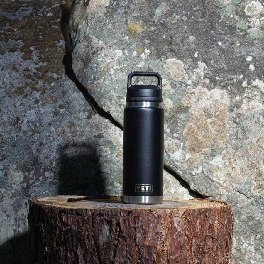 Deco & Lifestyle 1865 YETI Gourdes | Bouteille Rambler Avec Bouchon Chug - Noir - Yeti