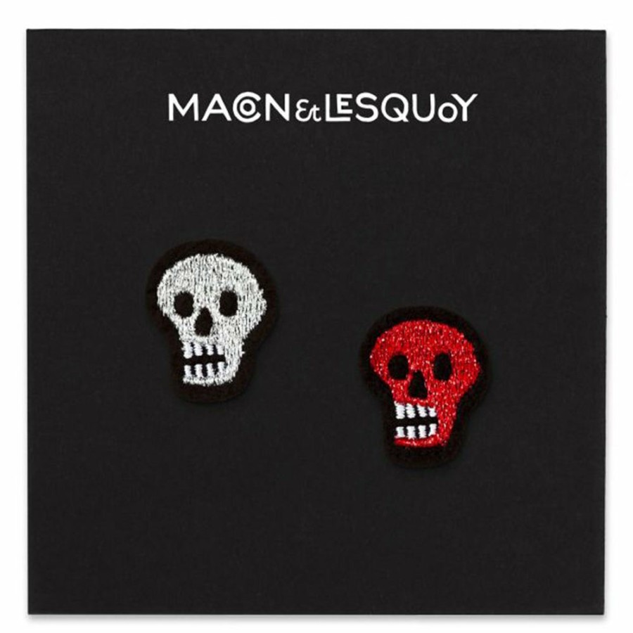 Mode Femme MACON u0026 LESQUOY Broches | Macon & Lesquoy - Ecusson Thermocollant - Tetes De Mort