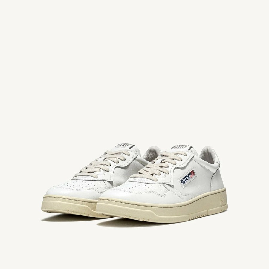 Mode Femme AUTRY Baskets | Autry - Baskets Medalist Low Cuir - Blanc