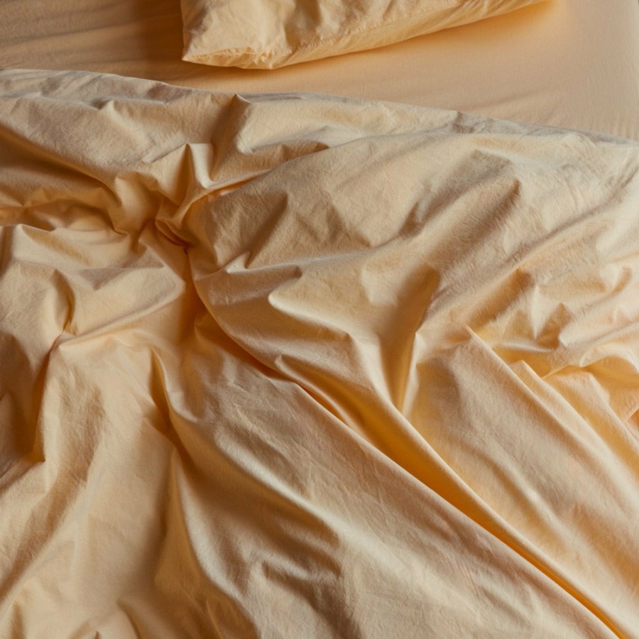 Linge De Maison 1700 COTEX Housses De Couette | Housse De Couette En Coton Percale - Jaune Orge