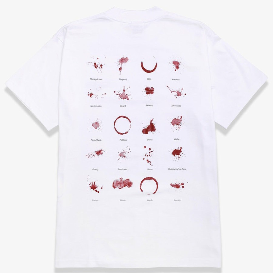 Mode Homme Service Works T-Shirts | Service Works - Tee Shirt Vino Splash - Blanc