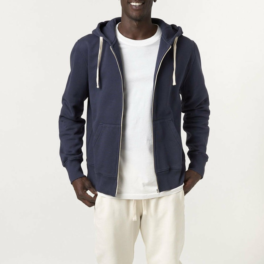 Mode Homme MERZ B SCHWANEN Sweats | Merz B. Schwanen - Sweat A Capuche Relaxed Fit - Bleu