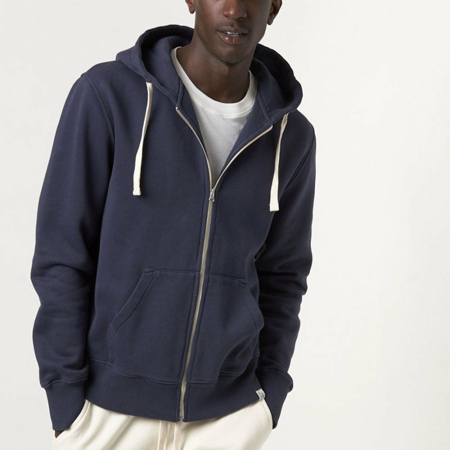 Mode Homme MERZ B SCHWANEN Sweats | Merz B. Schwanen - Sweat A Capuche Relaxed Fit - Bleu