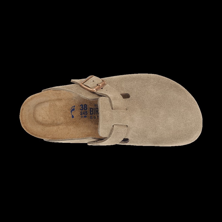 Mode Homme Birkenstock Sabots | Birkenstock - Sabots Lit De Pied Souple Boston - Taupe