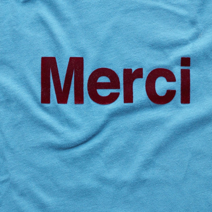 Mode Femme MERCI T-Shirts | Merci - T-Shirt Logo Merci - Bleu