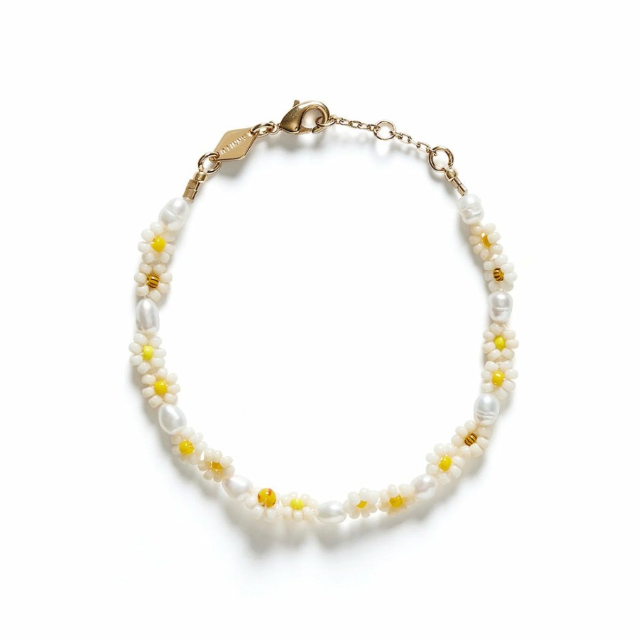 Mode Femme Anni Lu Anni Lu | Anni Lu - Bracelet Daisy Flower - Blanc