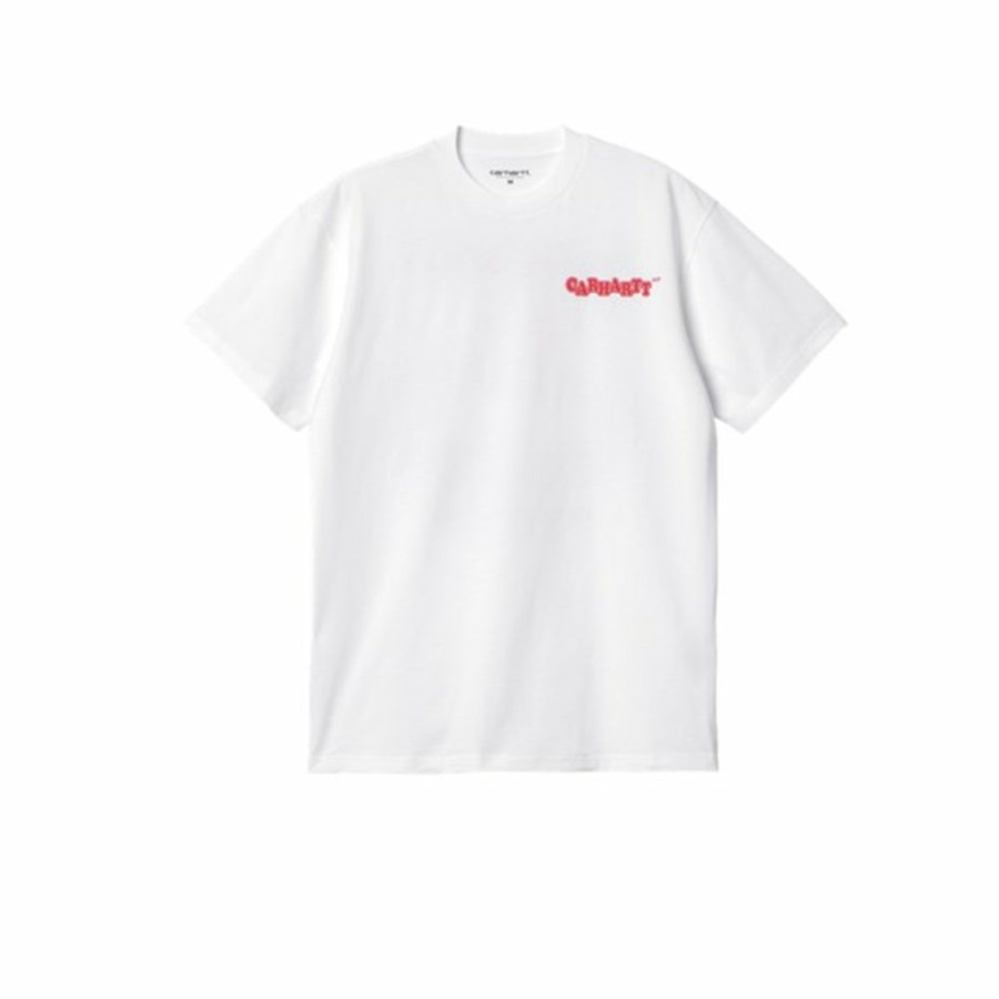 Mode Homme Carhartt WIP T-Shirts | Carhartt Wip - T-Shirt Fast Food - Blanc