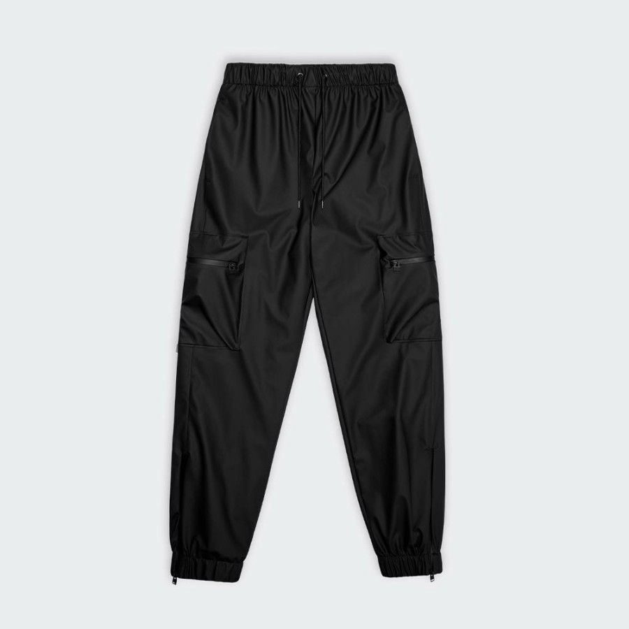 Mode Homme Rains Pantalons | Rains - Cargo Regular - Noir